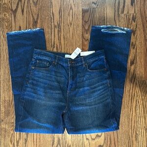 LOFT Relaxed Blue Jeans with Vintage Wash